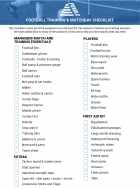 Players & Managers Checklist